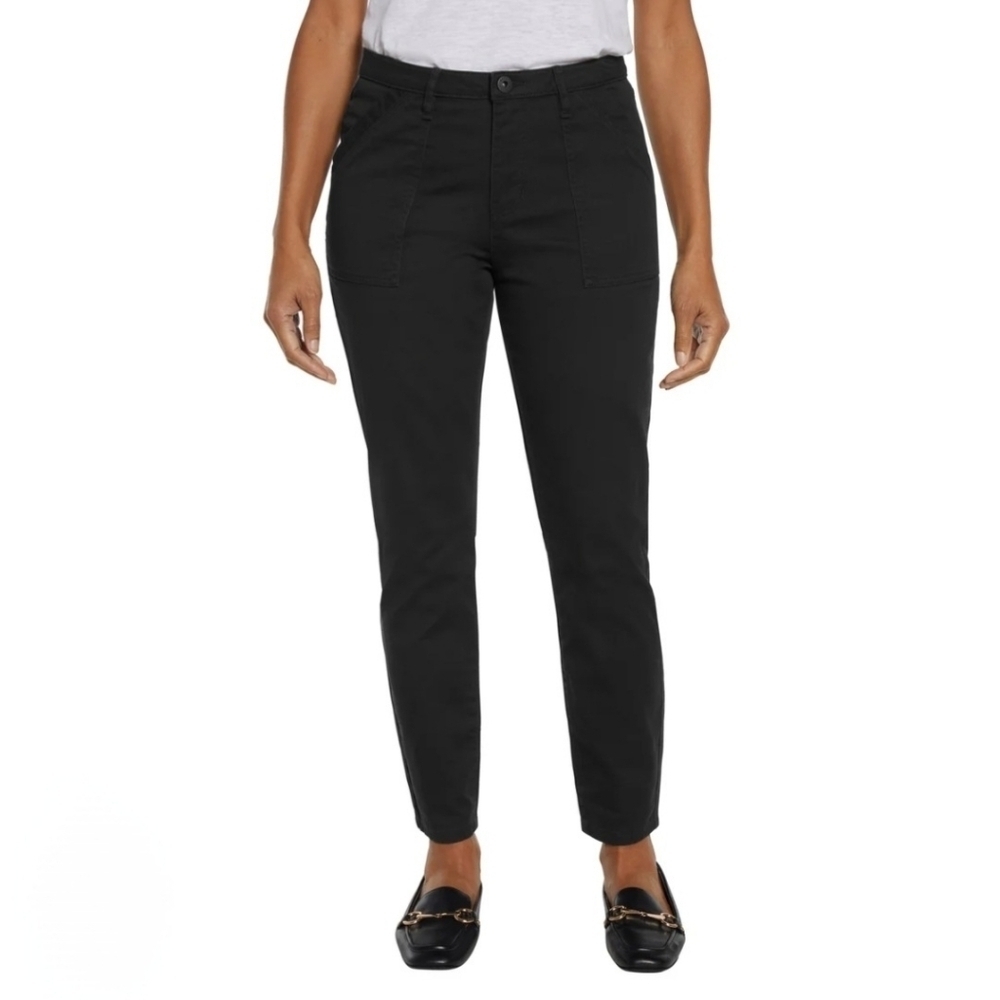 Banana Republic Utility Pant Women's Size 4 Black Cotton Twill Skinny Leg NWT